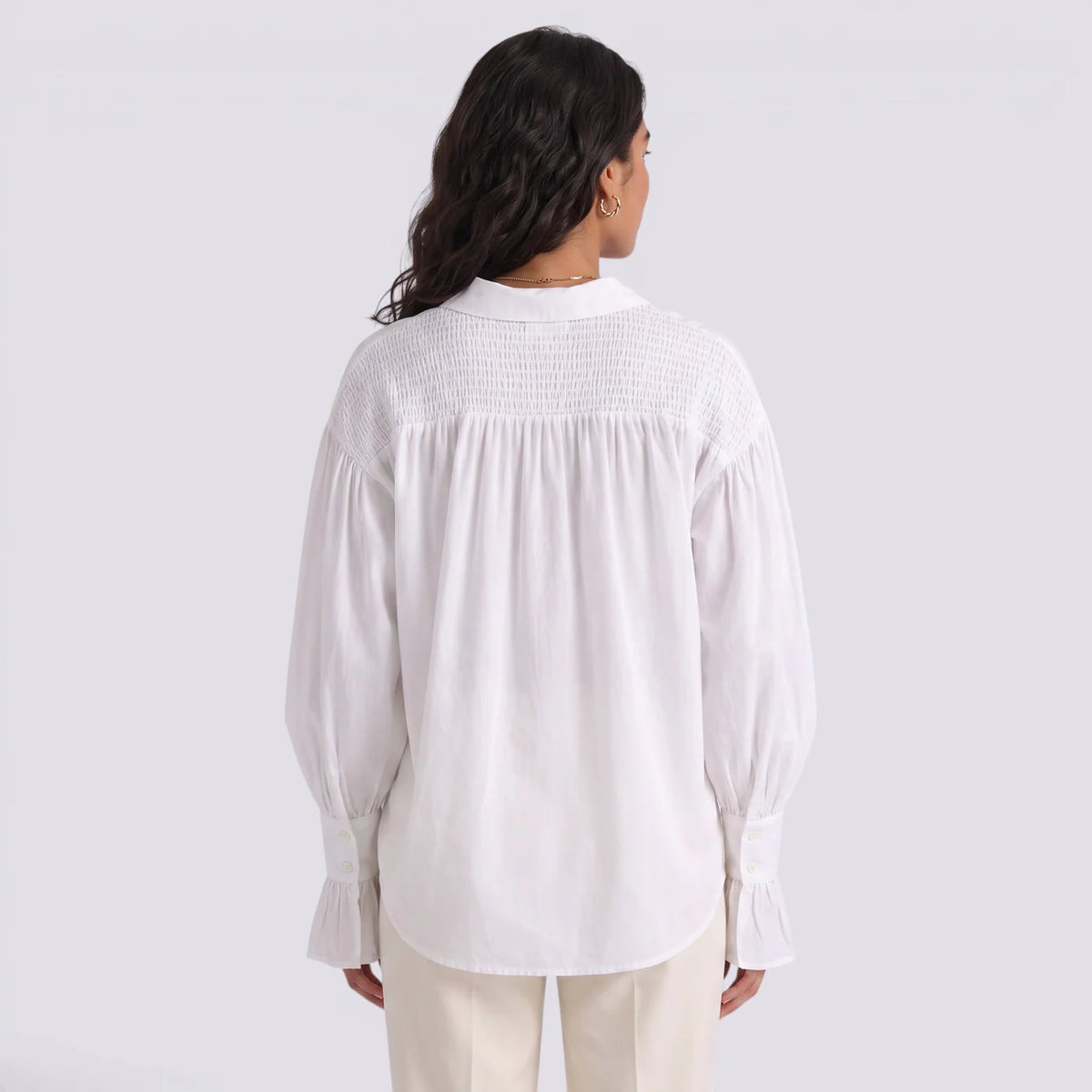 Sofía | Camisa elegante manga larga cuello solapa