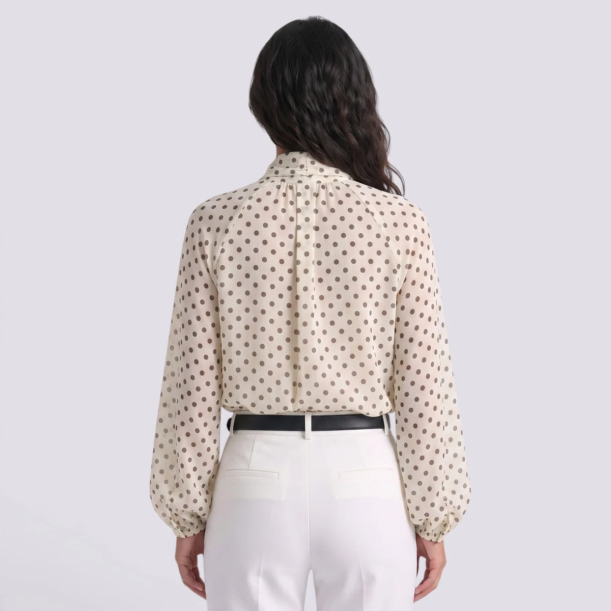 Laura | Blusa lunares lazo manga