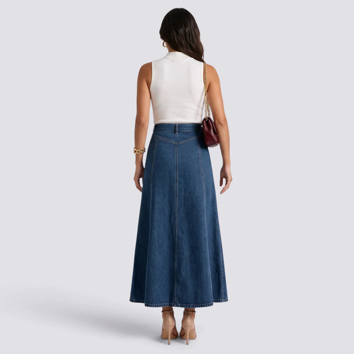 Carmen | Falda vaquera larga tiro alto