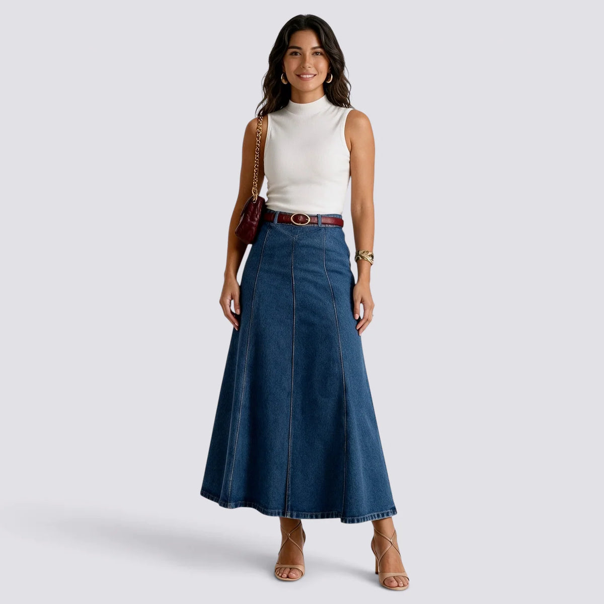 Carmen | Falda vaquera larga tiro alto