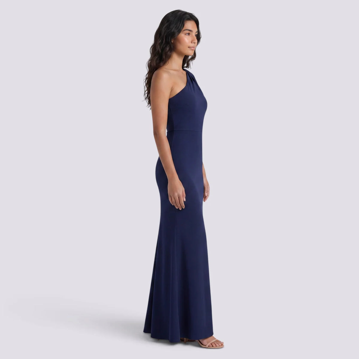 Paola | Vestido largo mujer escote asimétrico