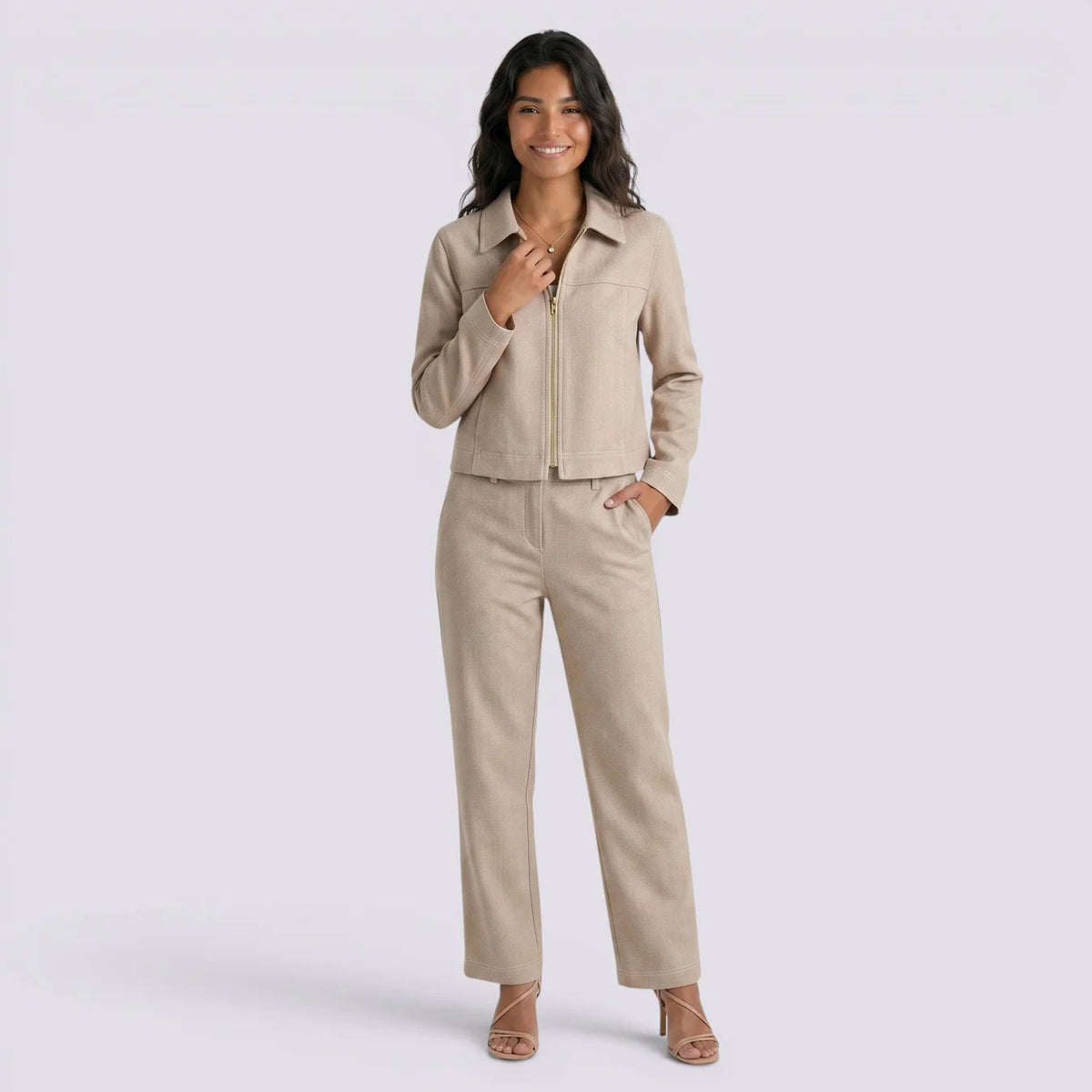 Valeria | Conjunto dos piezas chaqueta pantalón pata de gallo