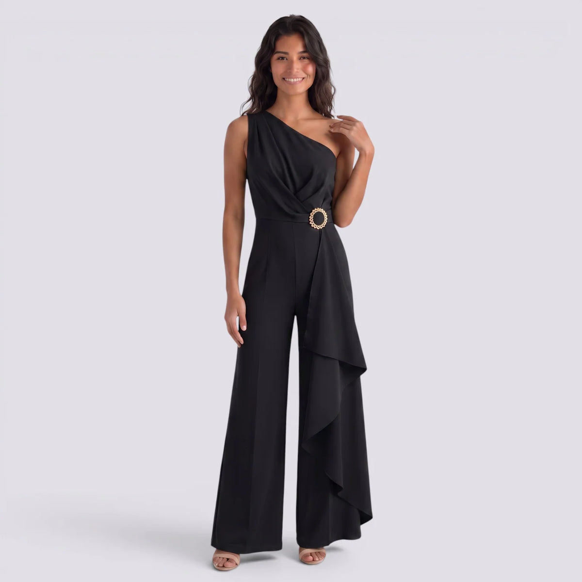Salma | Mono largo asimétrico elegante