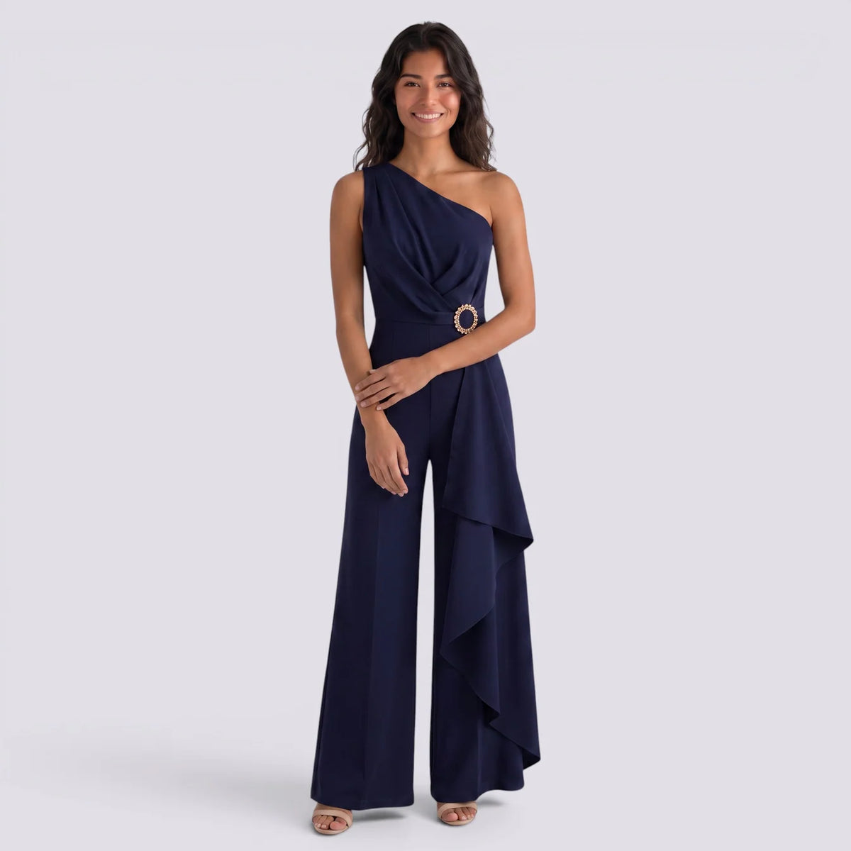 Salma | Mono largo asimétrico elegante