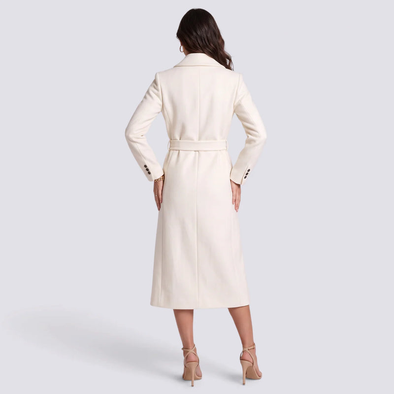 Maite | Abrigo largo elegante con cinturón