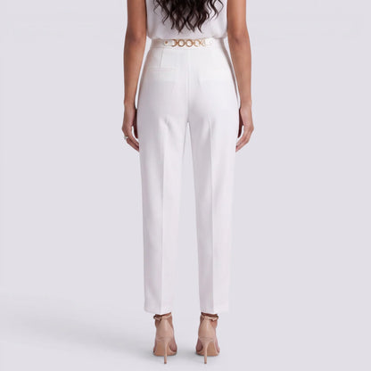 Carlota | Pantalón recto con cintura alta con cadena