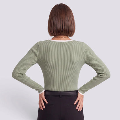 Paula | Camiseta rayas oversize cuello pico