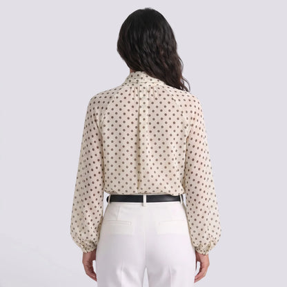 Laura | Blusa lunares lazo manga