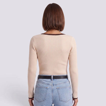 Paula | Camiseta rayas oversize cuello pico