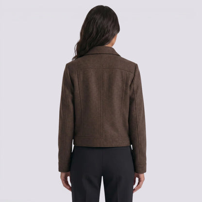 Silvia | Chaqueta corta con cremallera frontal
