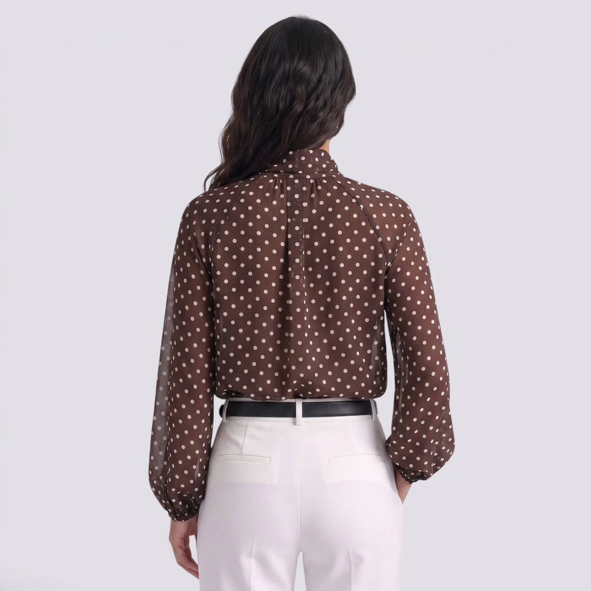 Laura | Blusa lunares lazo manga