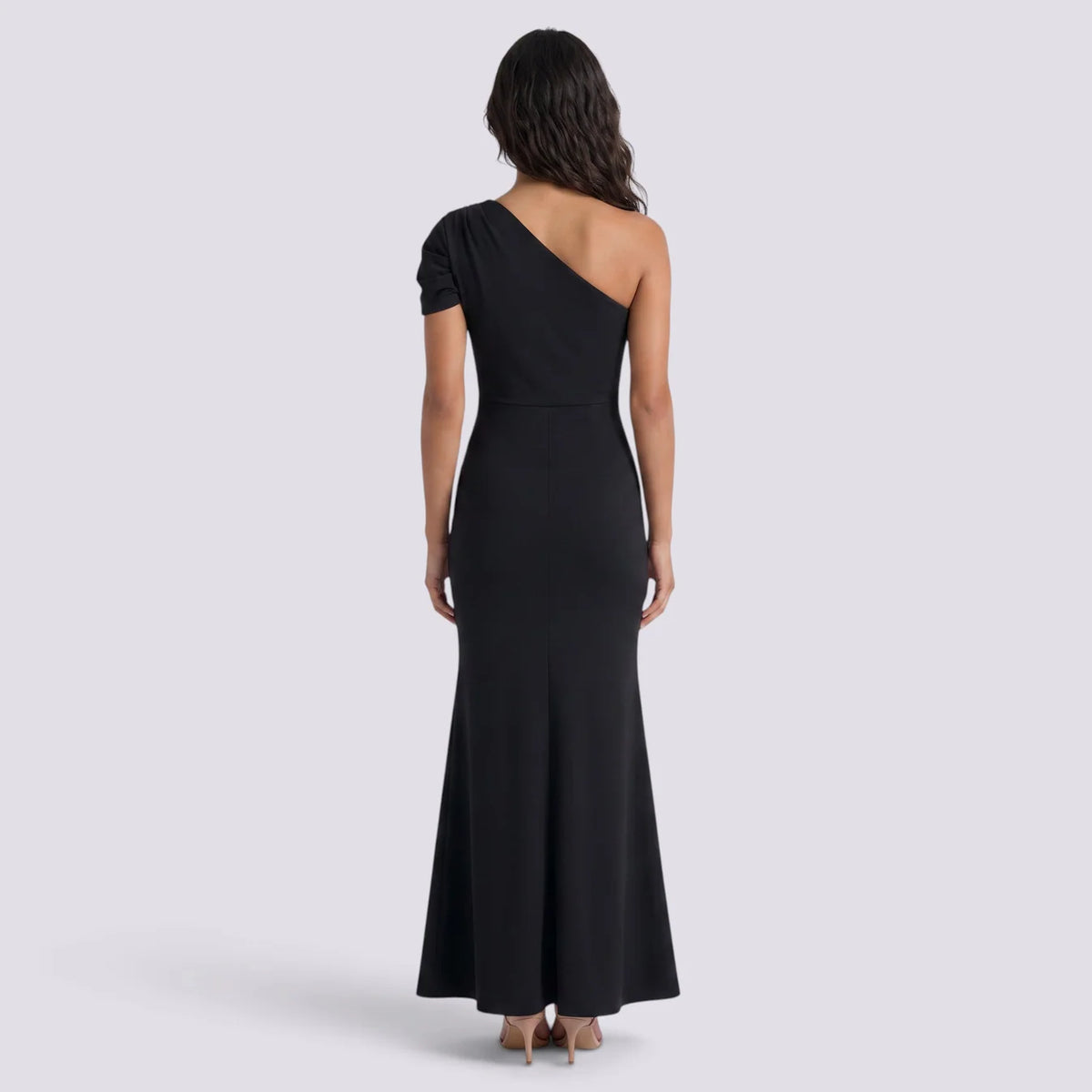 Paola | Vestido largo mujer escote asimétrico