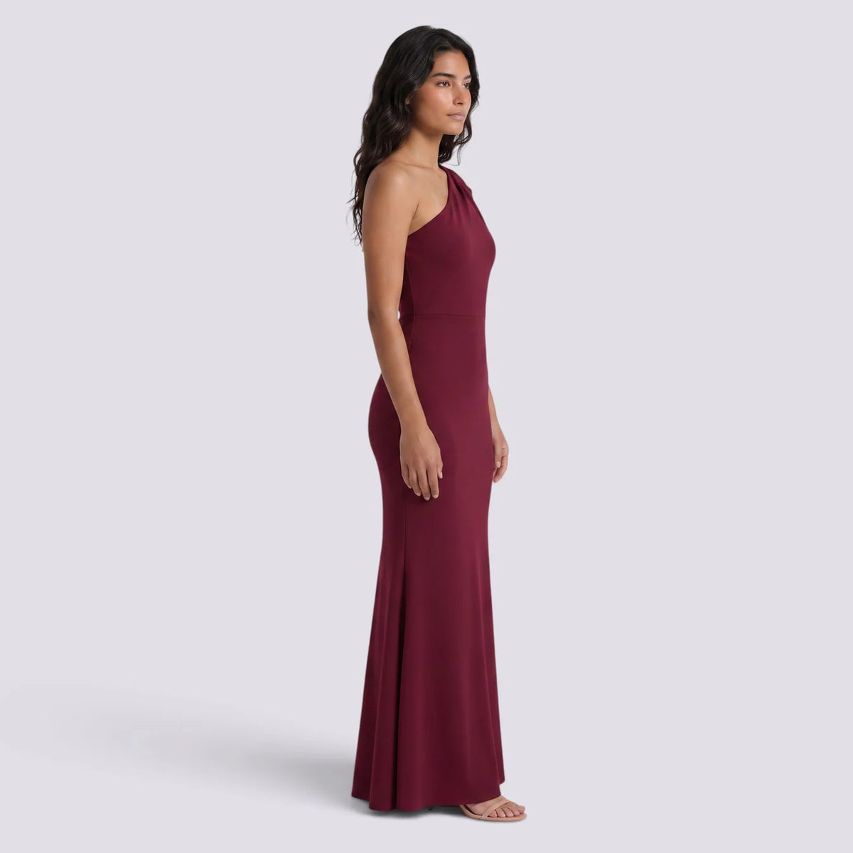 Paola | Vestido largo mujer escote asimétrico