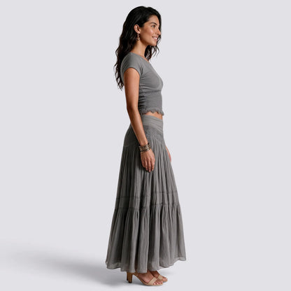 Yolanda | Conjunto dos piezas mujer falda larga