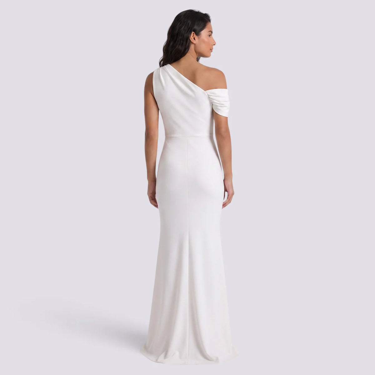 Paola | Vestido largo mujer escote asimétrico