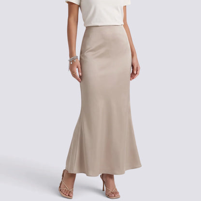 Tatiana | Falda larga satinada elegante