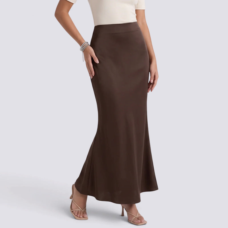 Tatiana | Falda larga satinada elegante