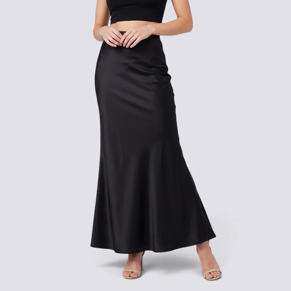Tatiana | Falda larga satinada elegante
