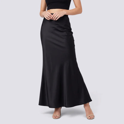 Tatiana | Falda larga satinada elegante