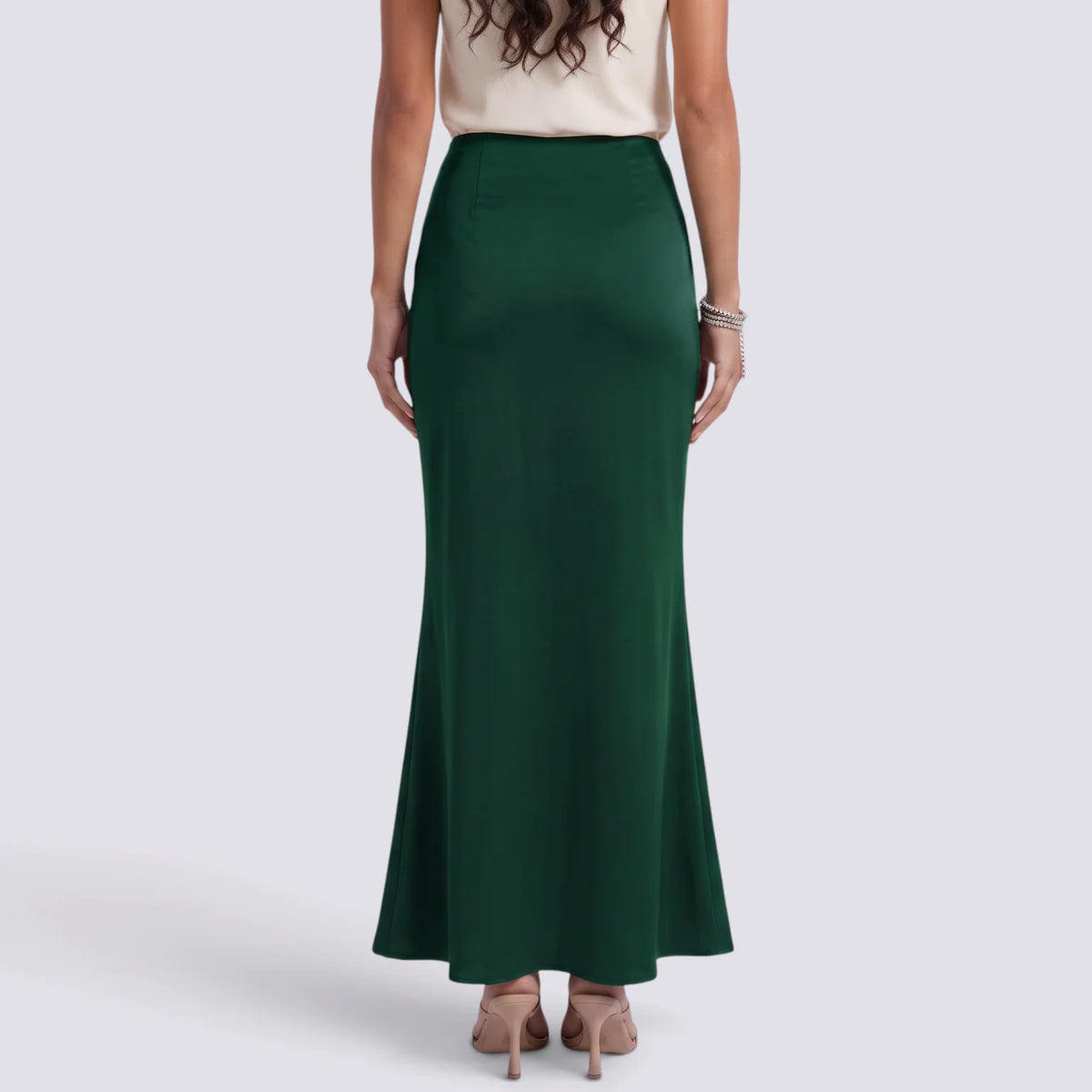 Tatiana | Falda larga satinada elegante