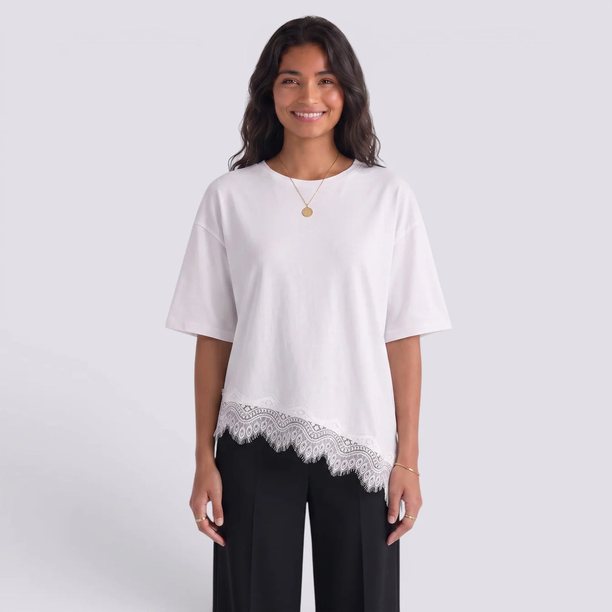 Paola | Camiseta manga corta encaje