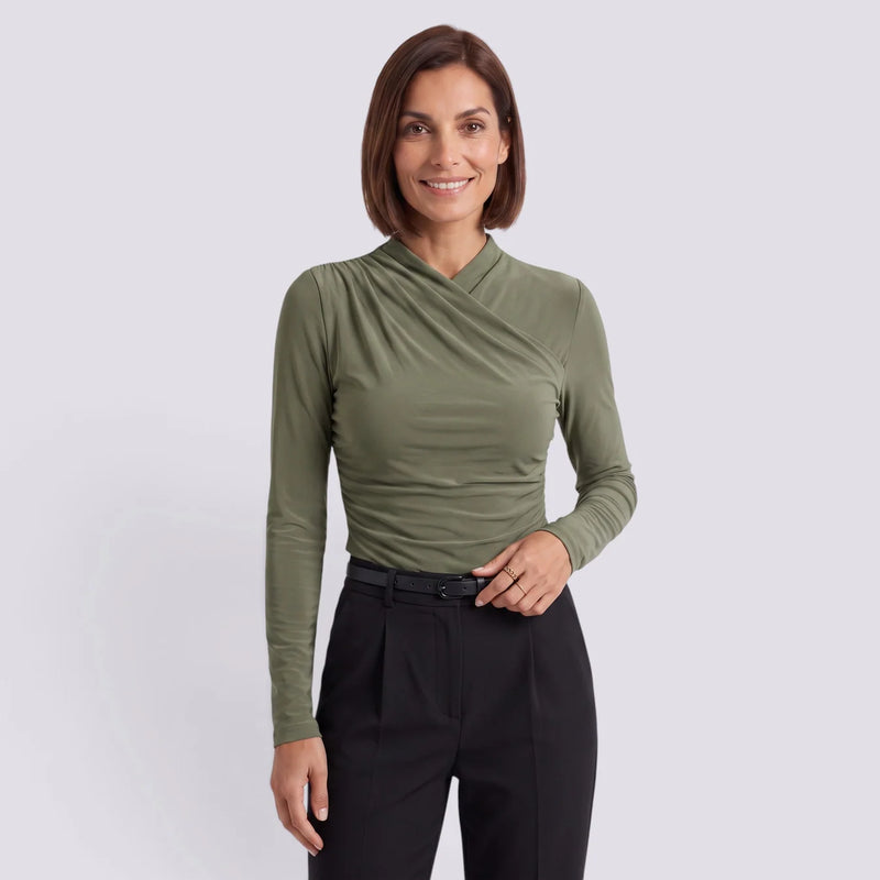 Flavia | Blusa manga larga escote cruzado