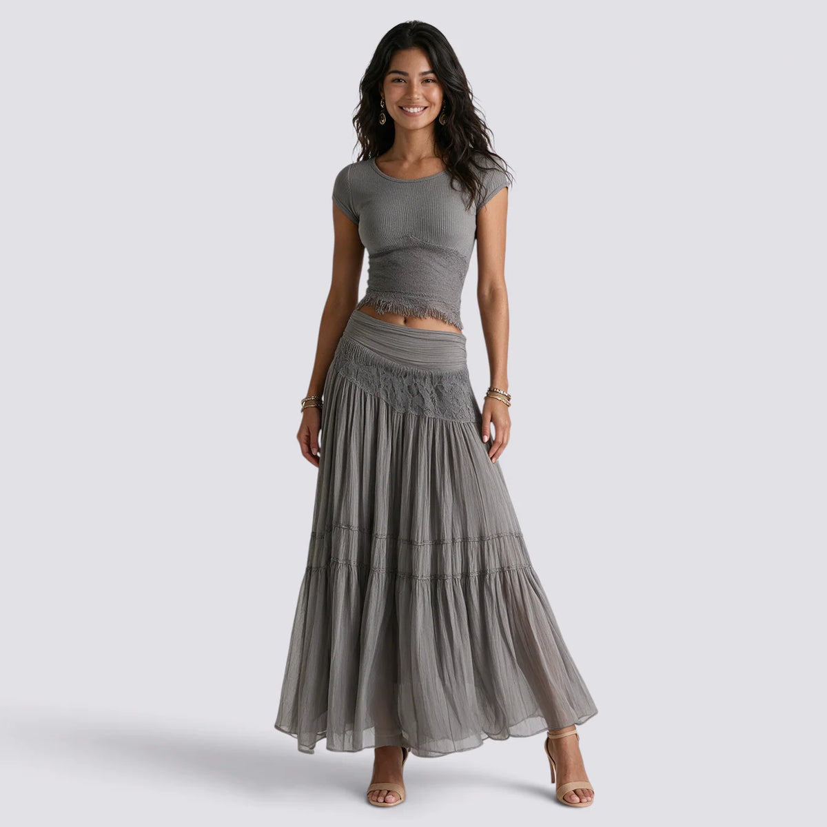 Yolanda | Conjunto dos piezas mujer falda larga
