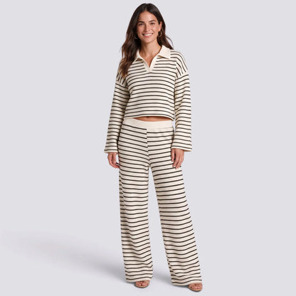 Carmen | Conjunto mujer de punto a rayas