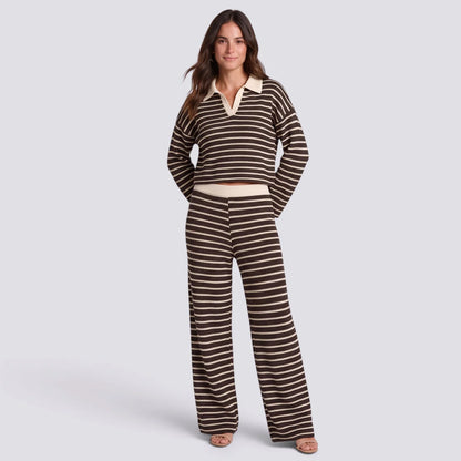 Carmen | Conjunto mujer de punto a rayas