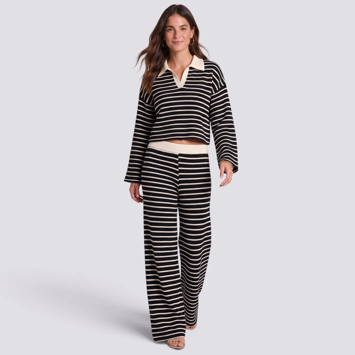 Carmen | Conjunto mujer de punto a rayas